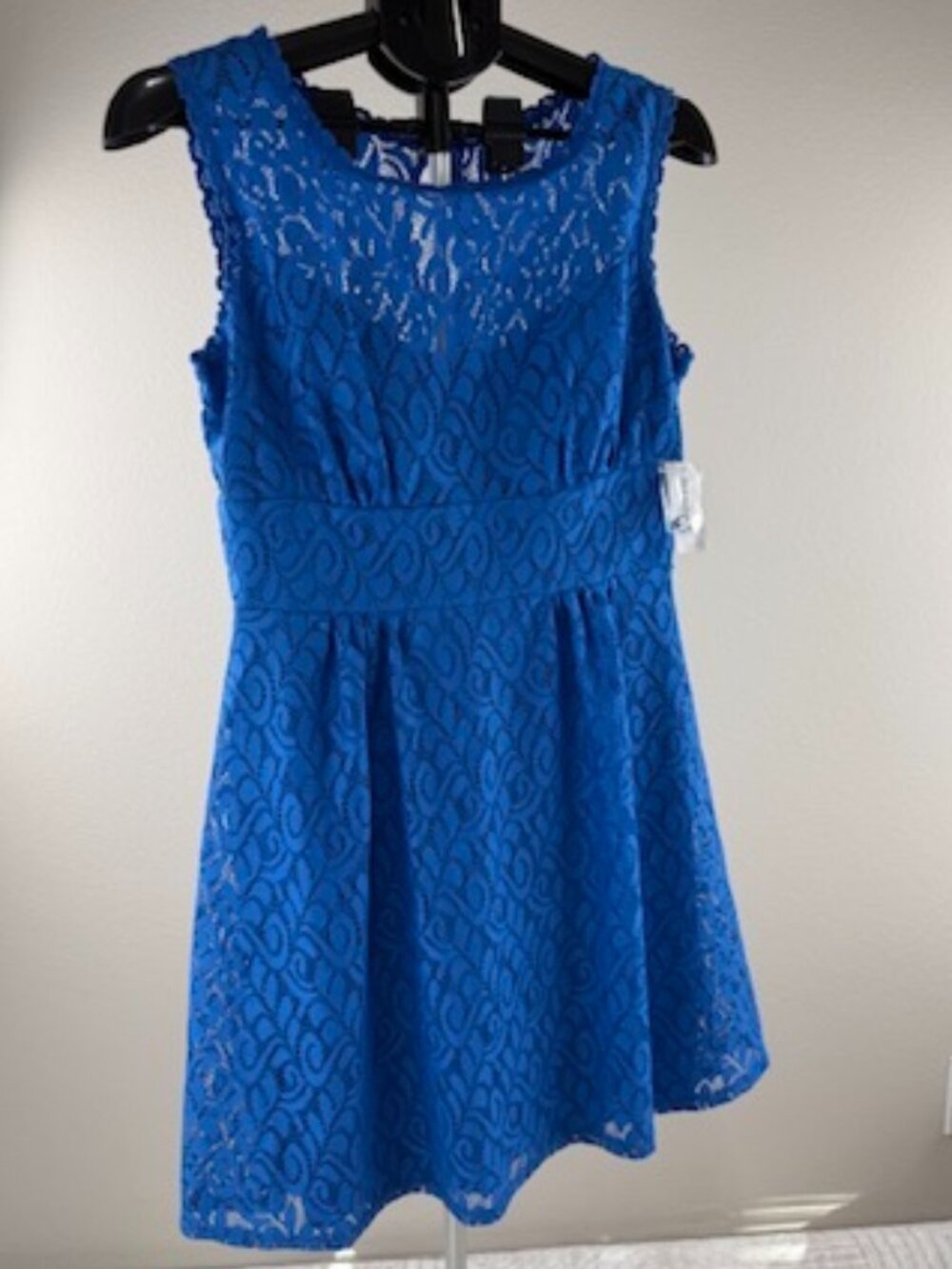 Dressbarn Royal Blue Lace Fit & Flare Dress Size 10 NWT